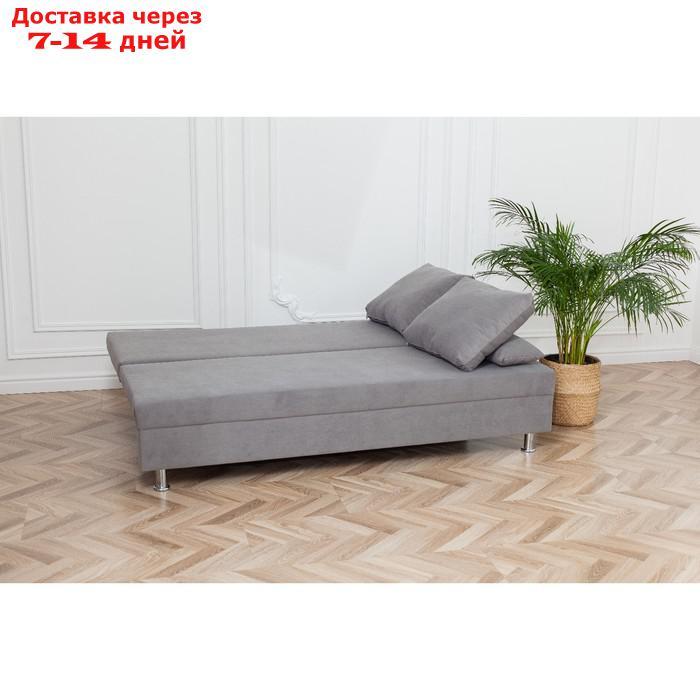 Диван-кровать "Токио", механизм еврокнижка, велюр, цвет серый - фото 2 - id-p227045183