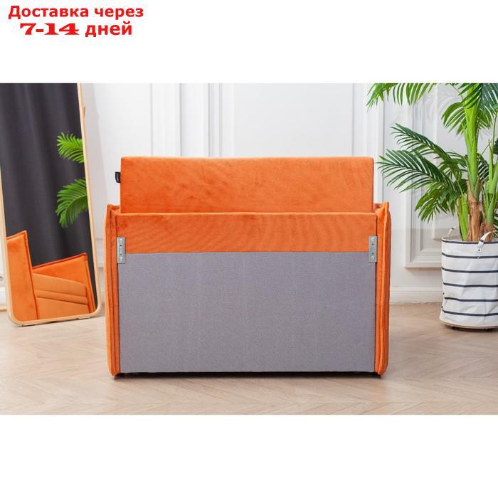 Диван-кровать "Марсель", механизм выкатной, велюр, цвет оранжевый - фото 4 - id-p227045184