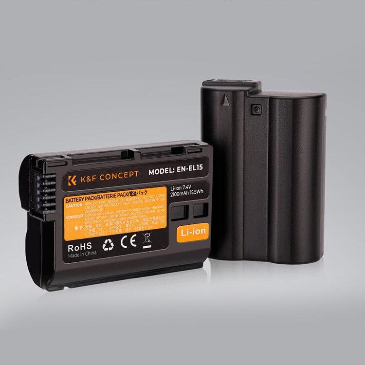 2 аккумулятора EN-EL15 + зарядное устройство K&F Concept KF28.0012 - фото 6 - id-p226743562