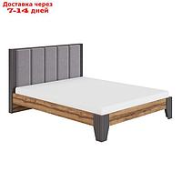 Кровать с мягкой спинкой "Моника №2.2", 1600×2000 мм, без основания, цвет авелано/графит