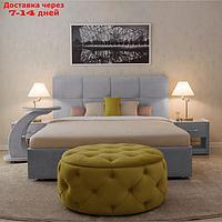 Кровать "Пантеон" без ПМ, 200×200 см, встроенное основание, велюр, цвет велутто 51