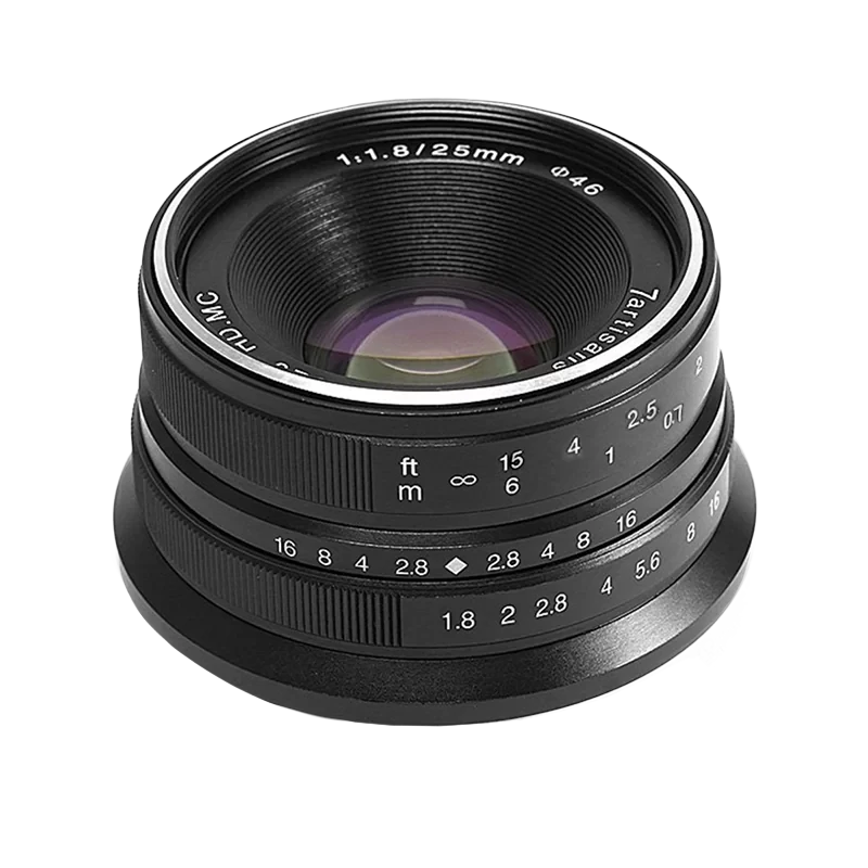 Объектив 7Artisans 25mm F1.8 E-mount Чёрный - фото 3 - id-p226744784