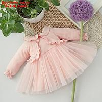 Платье детское, рост 56-62 см, цвет светло-розовый