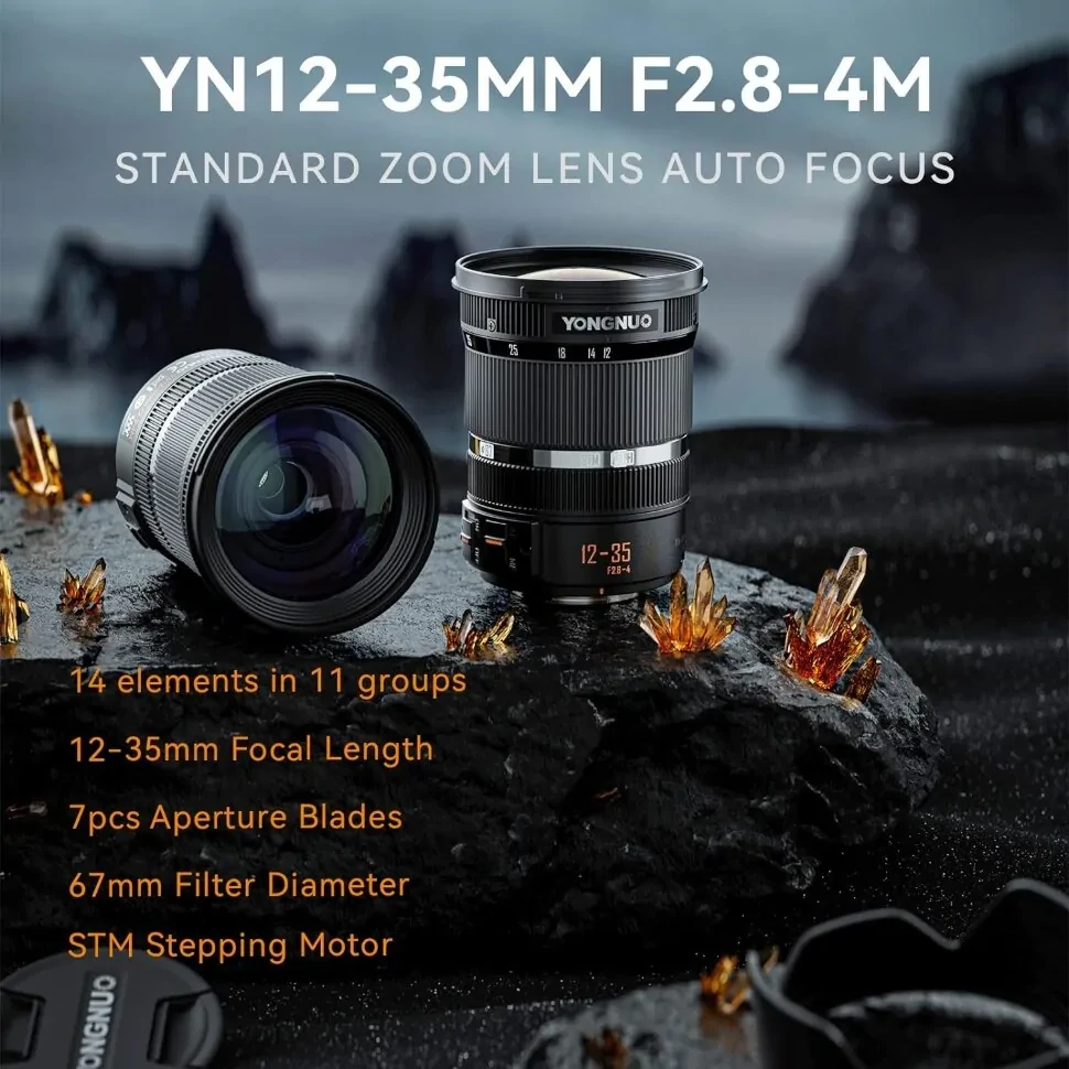 Объектив Yongnuo YN12-35mm F2.8-4M Micro 4/3 - фото 2 - id-p226744819