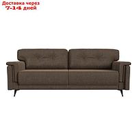 Прямой диван "Оксфорд", механизм пантограф, рогожка, цвет коричневый