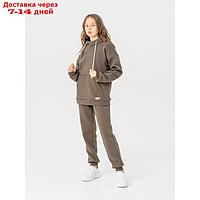 Комплект для девочки: худи,штаны "Актив +", рост 146 см, цвет хаки