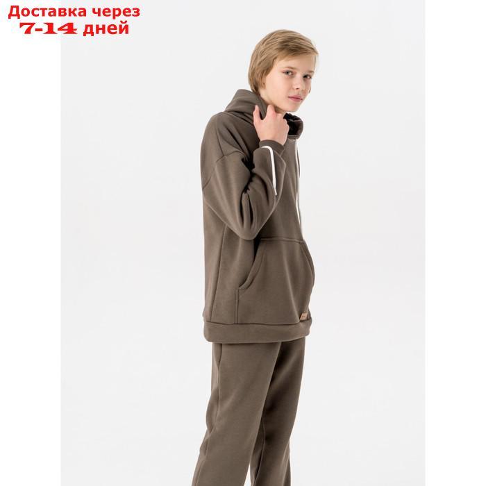 Комплект для девочки: худи,штаны "Актив +", рост 146 см, цвет хаки - фото 2 - id-p227054798