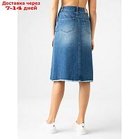 Юбка джинсовая женская, размер XS, цвет mid blue