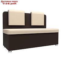 Кухонный диван "Маккон", 2-х местный, экокожа, цвет бежевый / коричневый