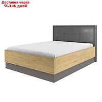Кровать с ПМ "Бруно", 1600×2000 мм, цвет дуб вотан / серый графит