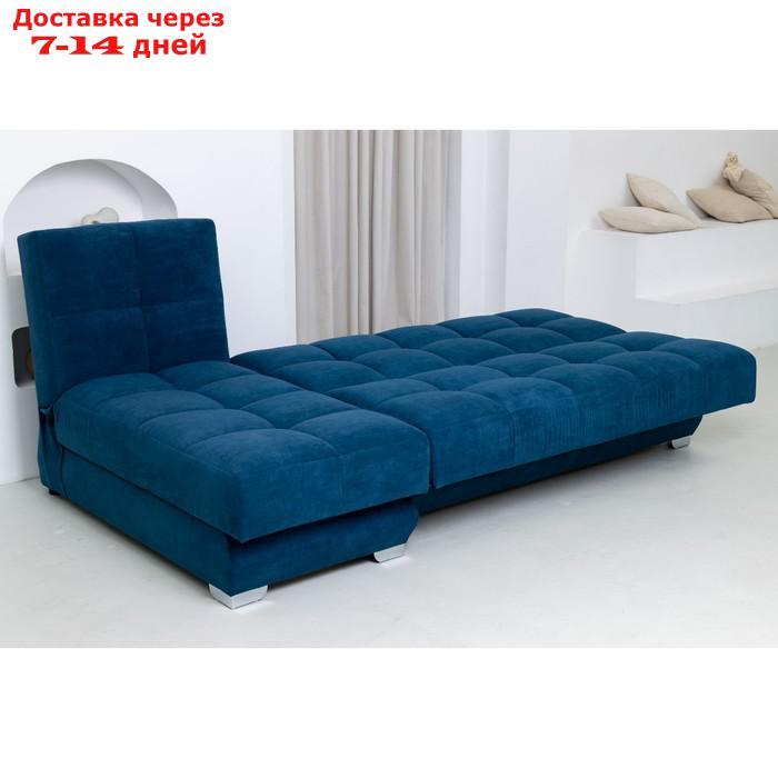 Угловой модульный диван "Рич", механизм книжка, велюр, цвет ultra midnight - фото 3 - id-p227035236