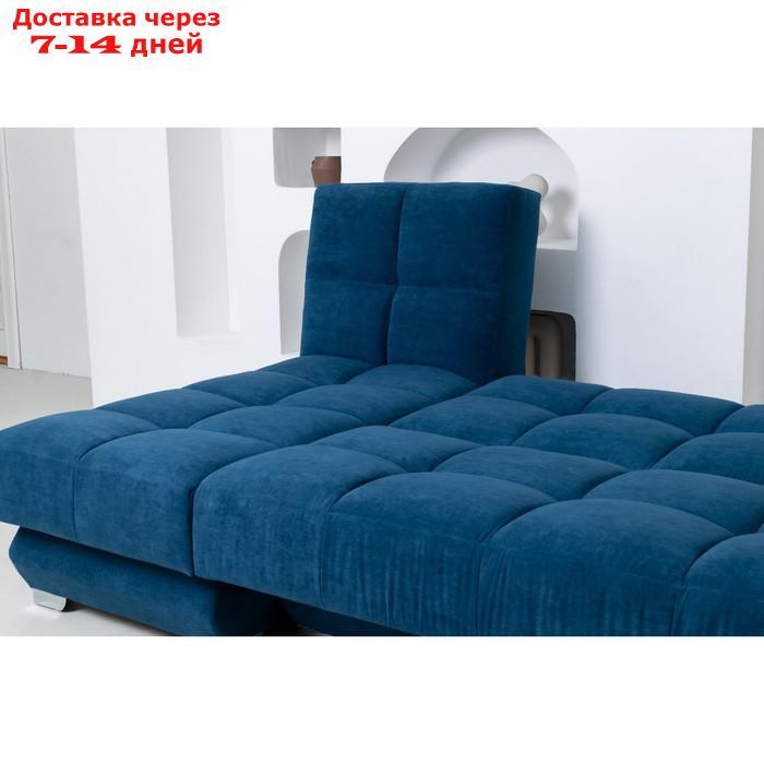 Угловой модульный диван "Рич", механизм книжка, велюр, цвет ultra midnight - фото 4 - id-p227035236