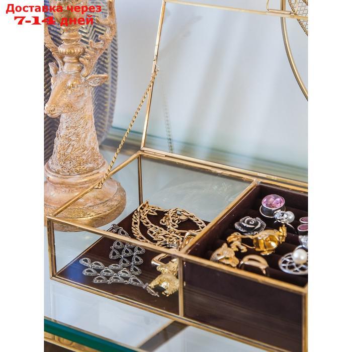 Стеклянная шкатулка для ювелирных украшений, 20×13×5 см - фото 2 - id-p227043562