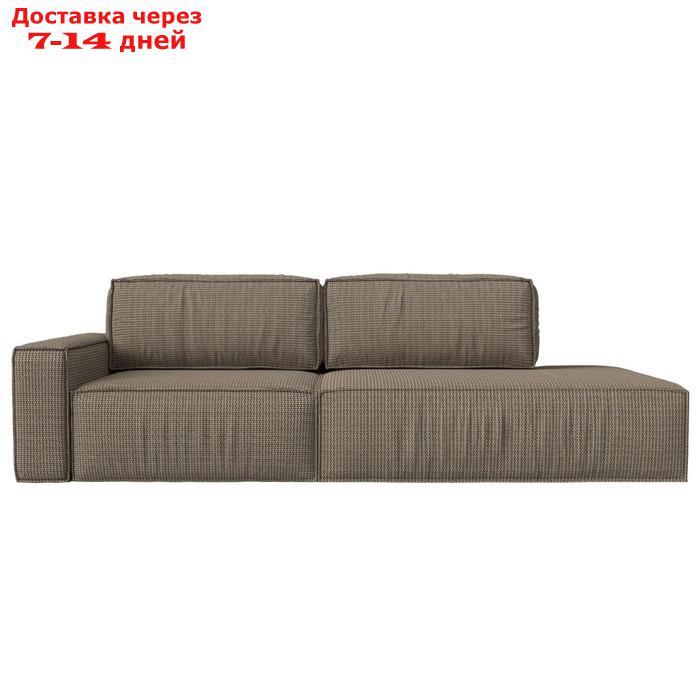 Прямой диван "Прага модерн", еврокнижка, подлокотник слева, рогожка, цвет корфу 03 - фото 1 - id-p227032758