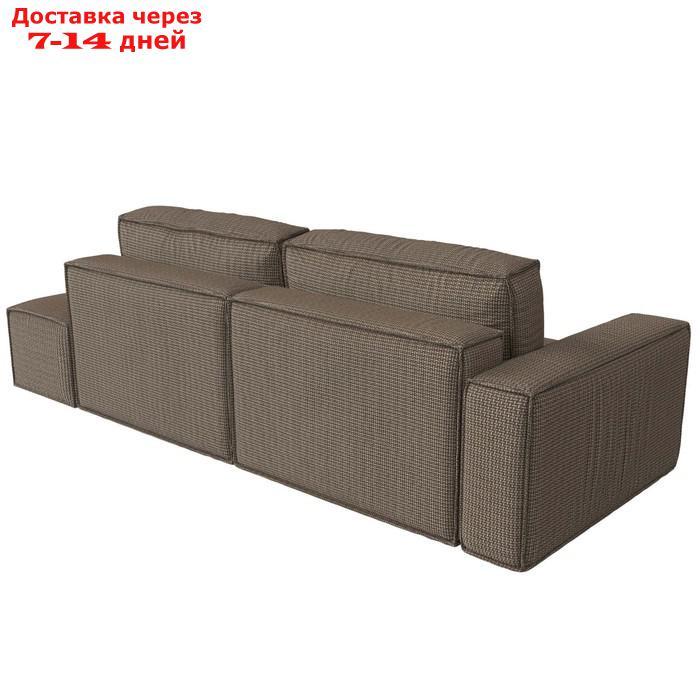 Прямой диван "Прага модерн", еврокнижка, подлокотник слева, рогожка, цвет корфу 03 - фото 5 - id-p227032758