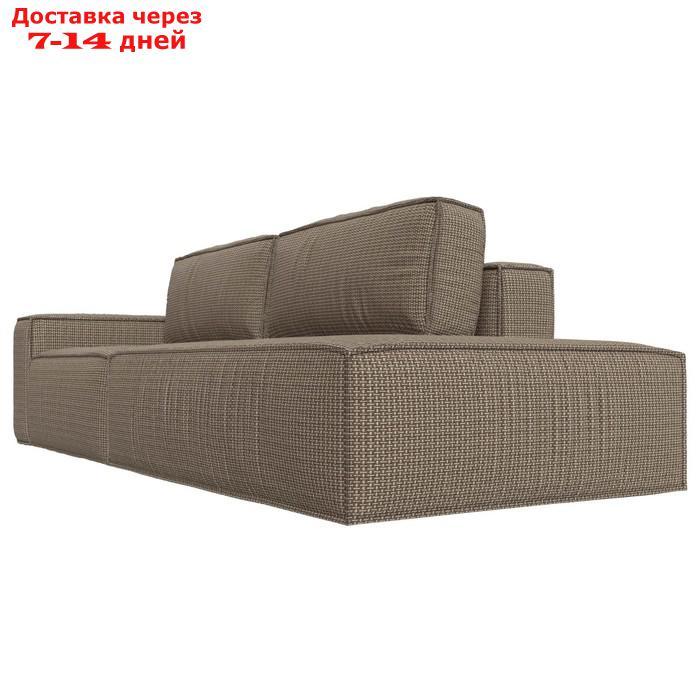 Прямой диван "Прага модерн", еврокнижка, подлокотник слева, рогожка, цвет корфу 03 - фото 7 - id-p227032758