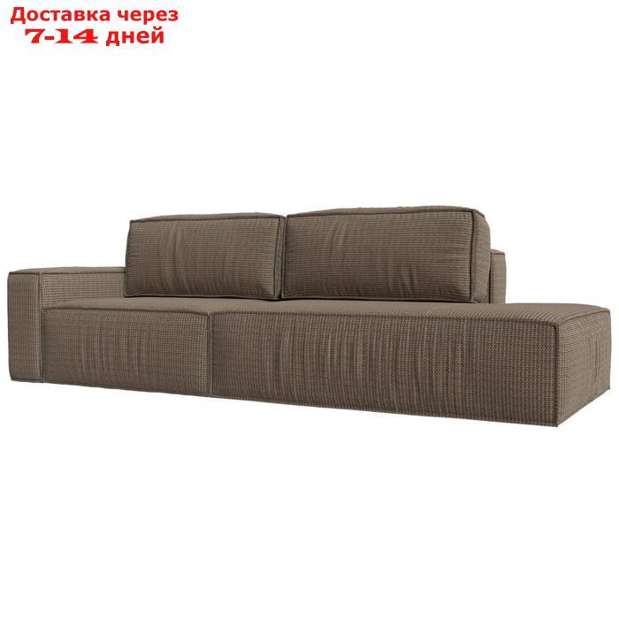 Прямой диван "Прага модерн", еврокнижка, подлокотник слева, рогожка, цвет корфу 03 - фото 8 - id-p227032758