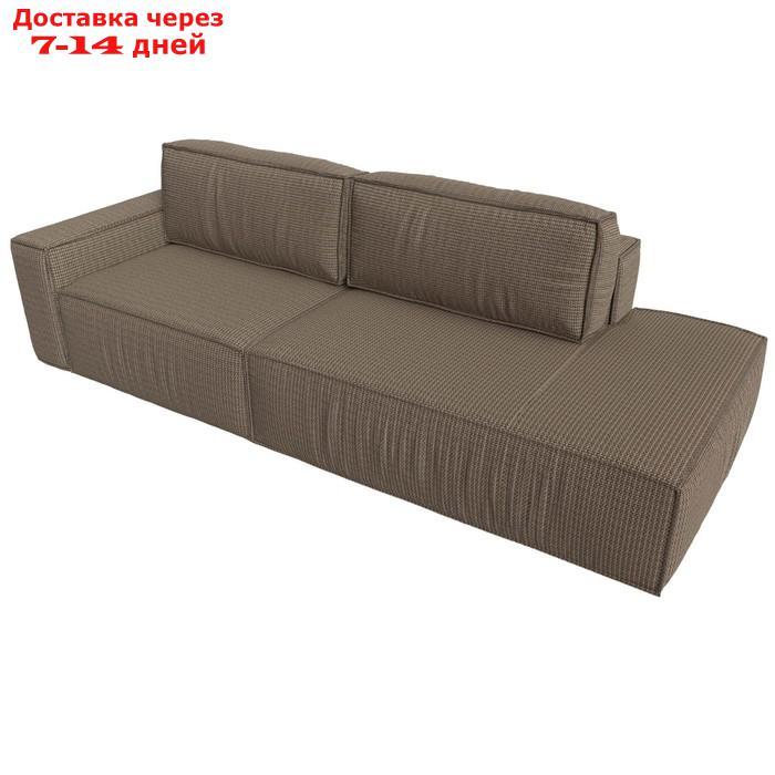 Прямой диван "Прага модерн", еврокнижка, подлокотник слева, рогожка, цвет корфу 03 - фото 9 - id-p227032758