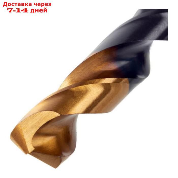 Сверло по металу DENZEL 717224, 12 мм, HSS-Tin, Golden Tip, 6 шт. - фото 3 - id-p227043577