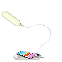 Лампа настольная Momax Q.LED Flex с беспроводной зарядкой Белая