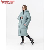 Пальто зимнее для девочки "Калиста", рост 170 см, цвет зелёный