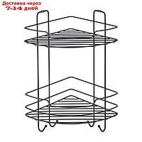 Полка угловая Лофт 22.2х22.2х39.8 см, цвет чёрный