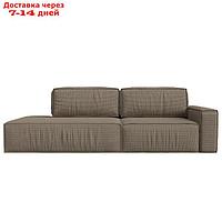 Прямой диван "Прага модерн", еврокнижка, подлокотник справа, рогожка, цвет корфу 03