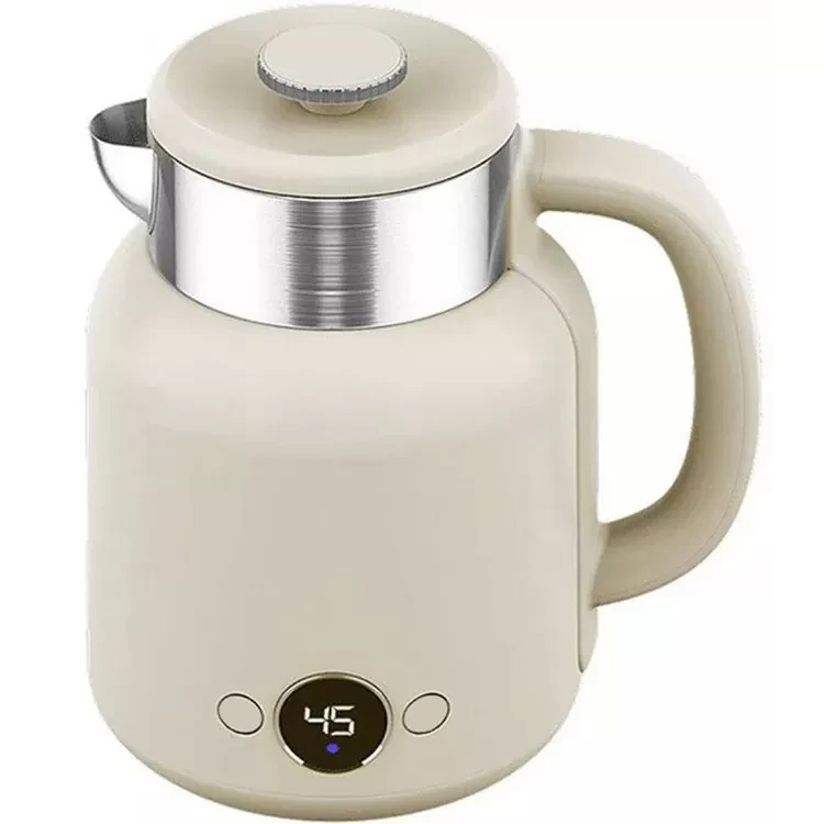 Электрический чайник Qcooker Retro Electric Kettle 1.5L Бежевый - фото 3 - id-p226742296