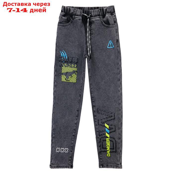Брюки джинсовые утепленные для мальчика, рост 152 см - фото 5 - id-p227011459
