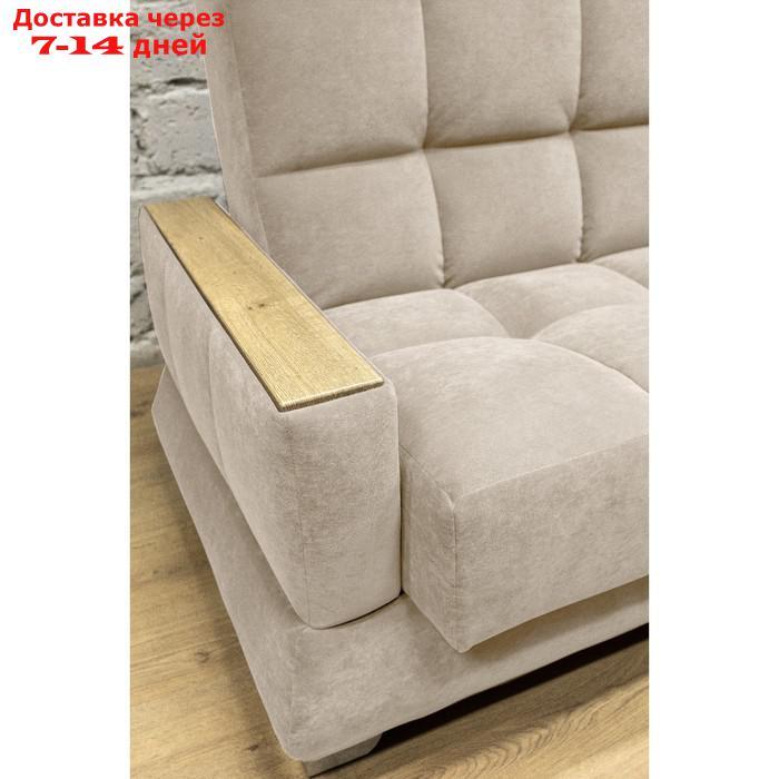 Прямой диван "Прайм 5", механизм книжка, НПБ, цвет светло-серый / МДФ светлый - фото 5 - id-p227025464