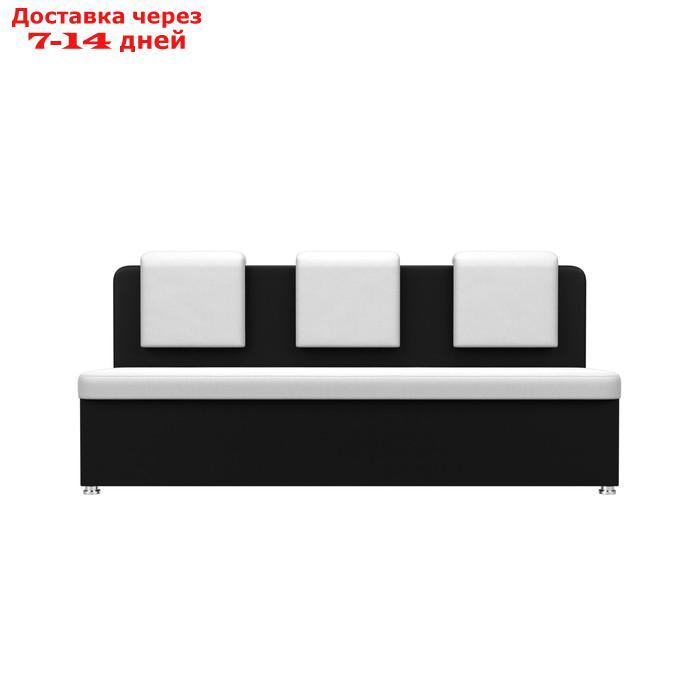 Кухонный диван "Маккон", 3-х местный, экокожа, цвет белый / чёрный - фото 2 - id-p227032790