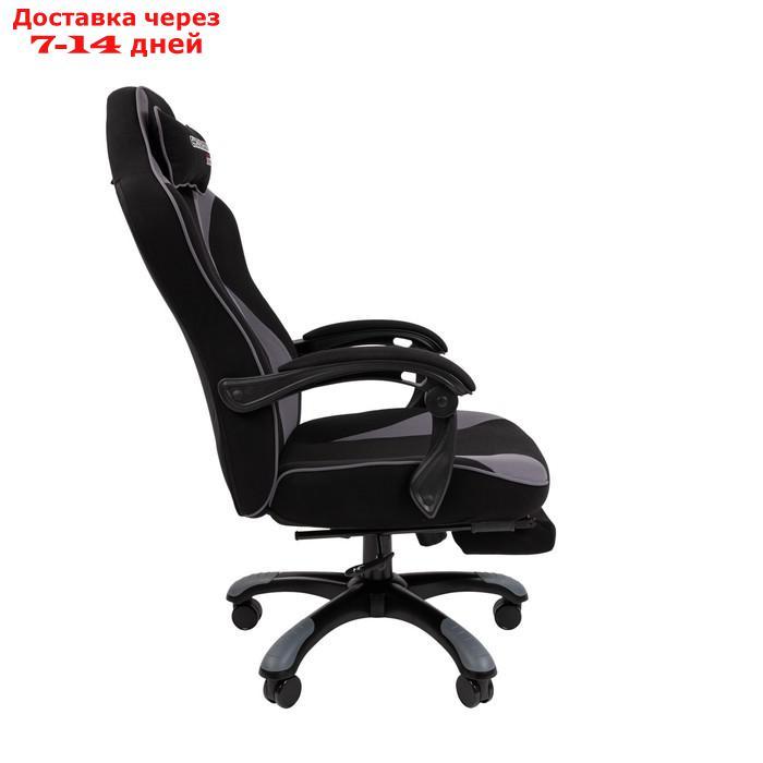 Кресло игровое "Chairman game" 35 ткань, черно-серое - фото 3 - id-p227025476