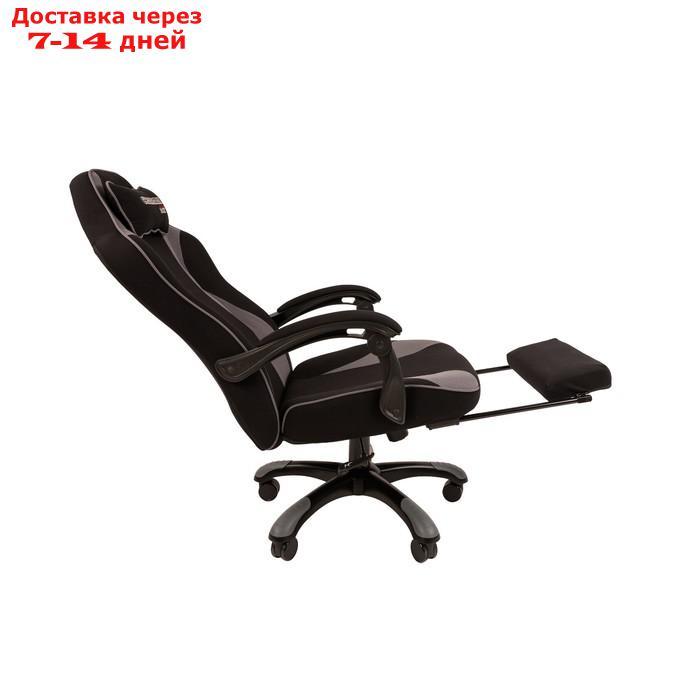Кресло игровое "Chairman game" 35 ткань, черно-серое - фото 4 - id-p227025476
