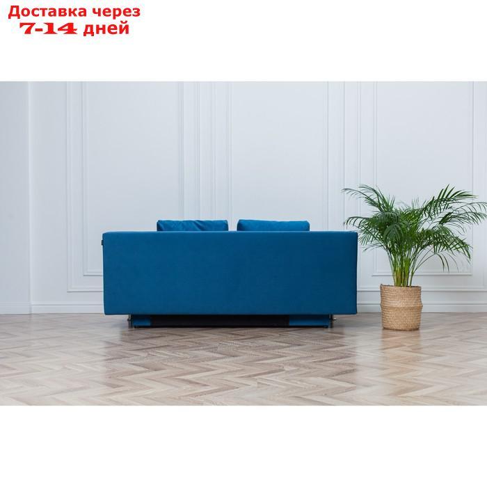 Диван-кровать "Токио", механизм еврокнижка, велюр, цвет синий - фото 5 - id-p227045323