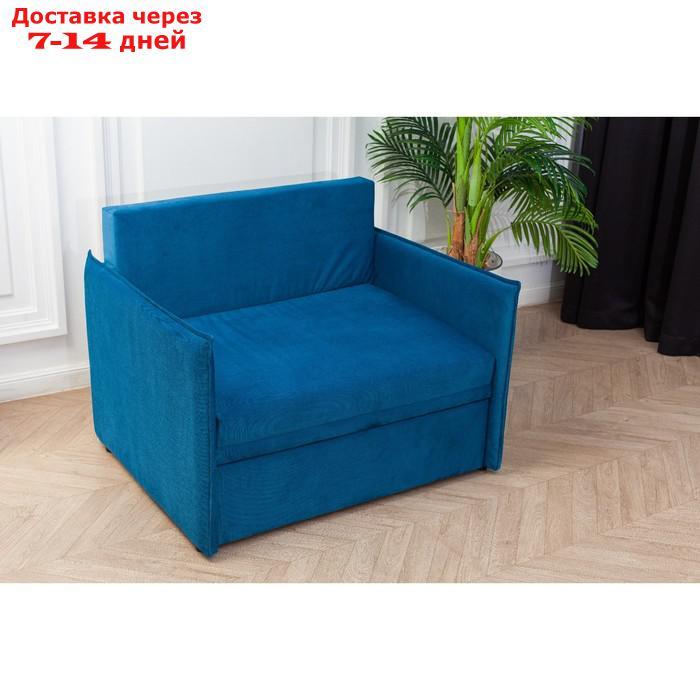 Диван-кровать "Марсель", механизм выкатной, велюр, цвет синий - фото 2 - id-p227045325