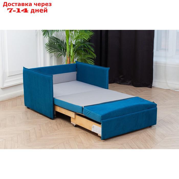 Диван-кровать "Марсель", механизм выкатной, велюр, цвет синий - фото 9 - id-p227045325