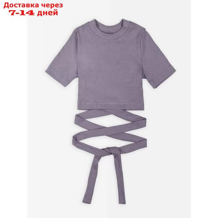 Топ для девочки с короткими рукавами на завязках Generation, рост 146 см, цвет фиолетовый - фото 1 - id-p227035324