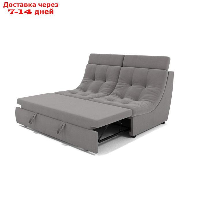 Прямой диван "Монако 1", механизм венеция, ППУ, велюр, цвет гелекси лайт 021 - фото 3 - id-p227064650