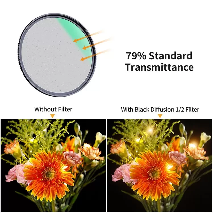 Светофильтр K&F Concept Nano-X Black Mist 1/2 82мм - фото 5 - id-p226745205