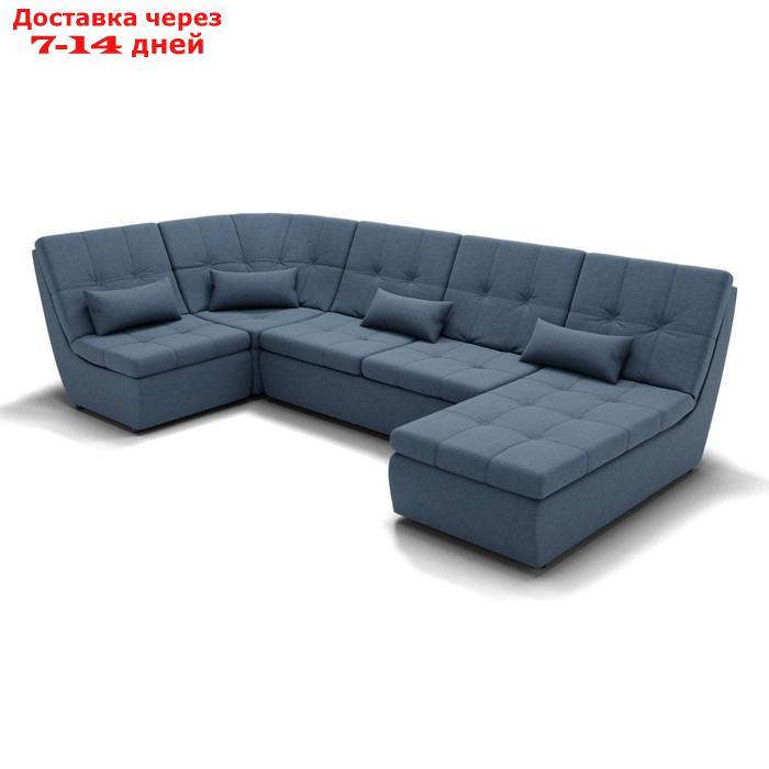 П-образный диван "Калифорния 4", механизм пума, угол левый, велюр, цвет гелекси лайт 022 - фото 1 - id-p227064658