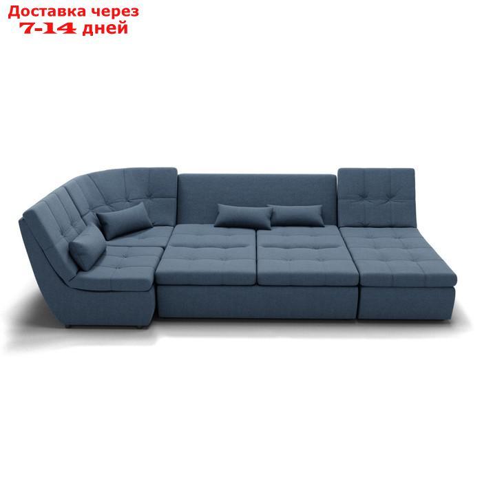 П-образный диван "Калифорния 4", механизм пума, угол левый, велюр, цвет гелекси лайт 022 - фото 4 - id-p227064658