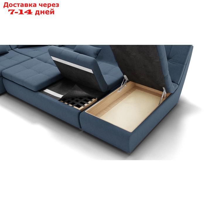 П-образный диван "Калифорния 4", механизм пума, угол левый, велюр, цвет гелекси лайт 022 - фото 5 - id-p227064658