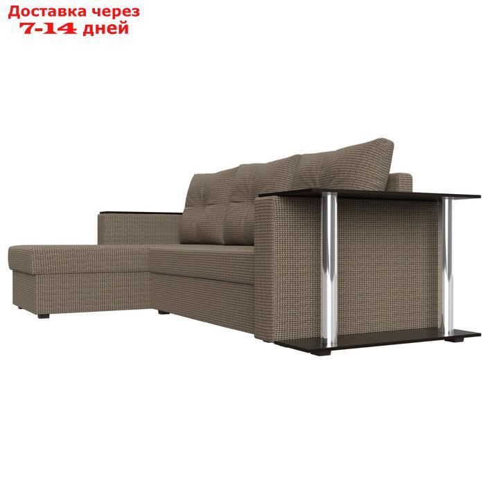 Угловой диван "Атланта лайт", левый угол, механизм еврокнижка, рогожка, цвет корфу 03 - фото 4 - id-p227045594
