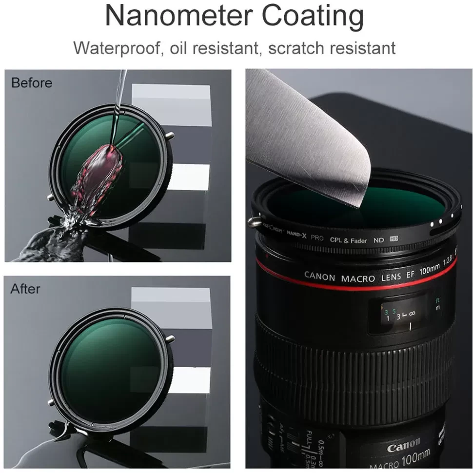 Светофильтр K&F Concept Nano X-Pro CPL ND2-32 72мм - фото 7 - id-p226745213