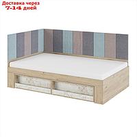 Кровать с мягкими элементами "Алиса №2.3", 1200×2000 мм, цвет гикори джексон/спринт