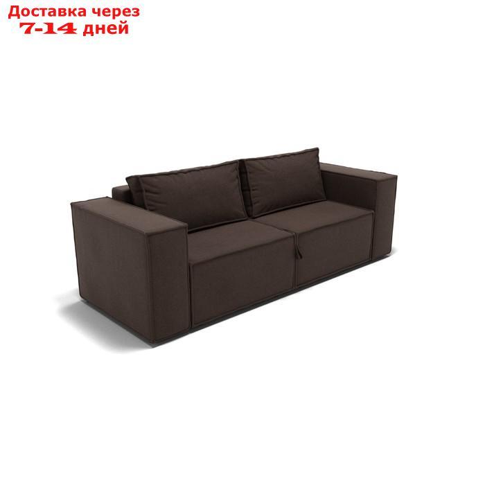 Прямой диван "Хилтон", механизм еврокнижка с релаксом, велюр, цвет гелекси лайт 004 - фото 4 - id-p227064700