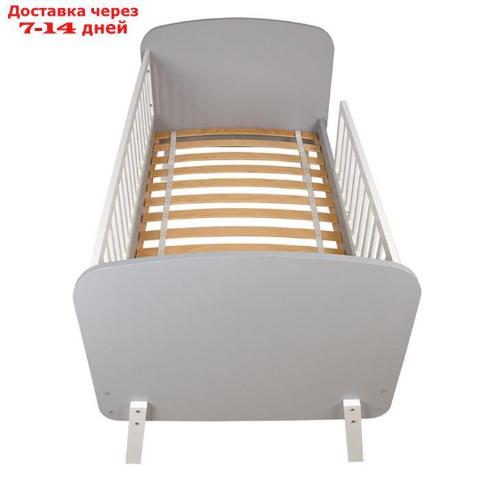 Кровать детская Polini kids Mirum 2000, c ящиком, цвет серый-белый - фото 5 - id-p227011555