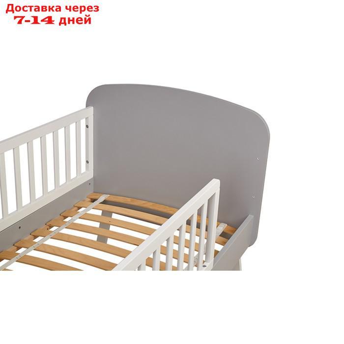 Кровать детская Polini kids Mirum 2000, c ящиком, цвет серый-белый - фото 7 - id-p227011555
