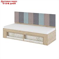 Кровать с мягким элементом "Алиса №1.2", 800×2000 мм, цвет гикори джексон/спринт