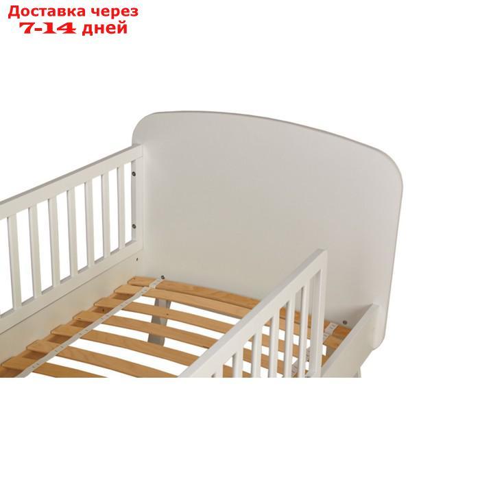 Кровать детская Polini kids Mirum 2000, c ящиком, цвет белый - фото 7 - id-p227011563